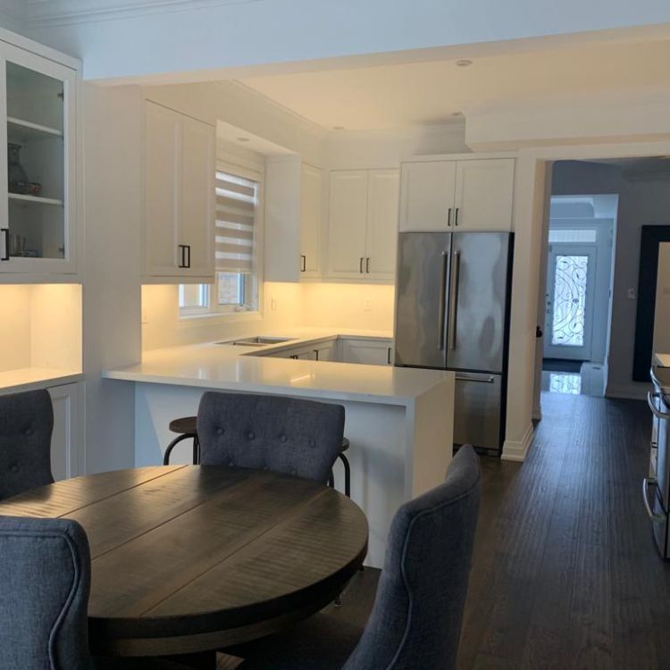 Finished basement with entertainment space in Orillia